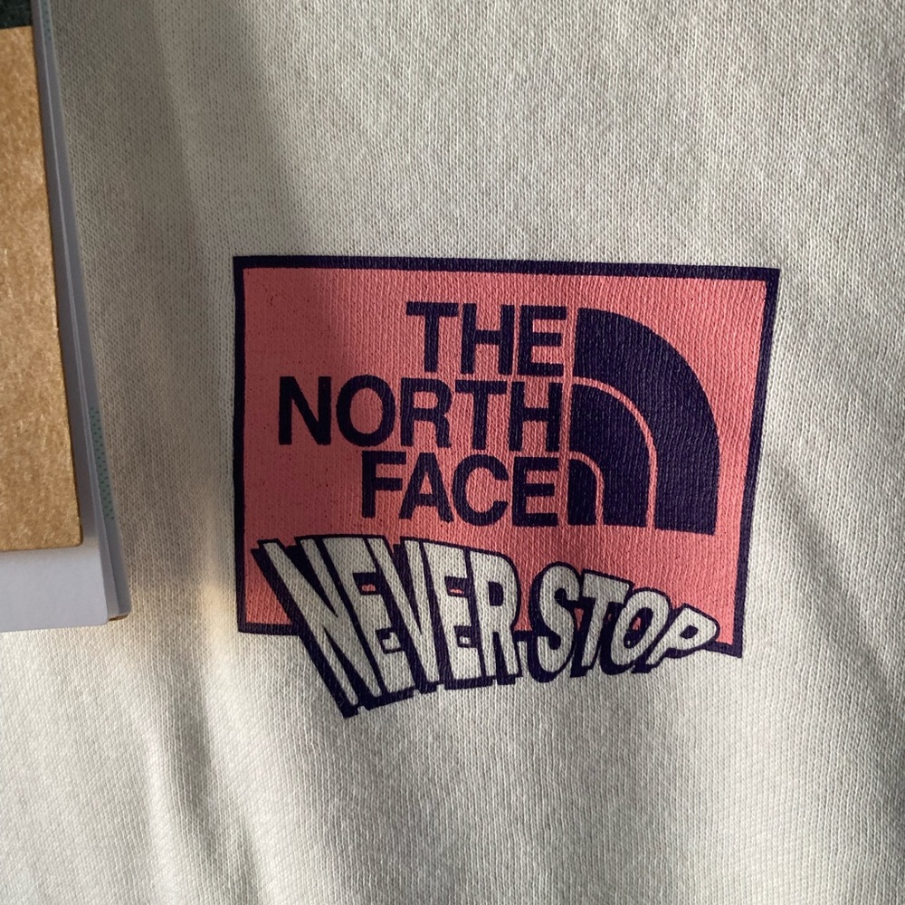The North Face Cream Hoodie Brittany Charboneau Graphic Girls 18 Teen NWT - Picture 5 of 10